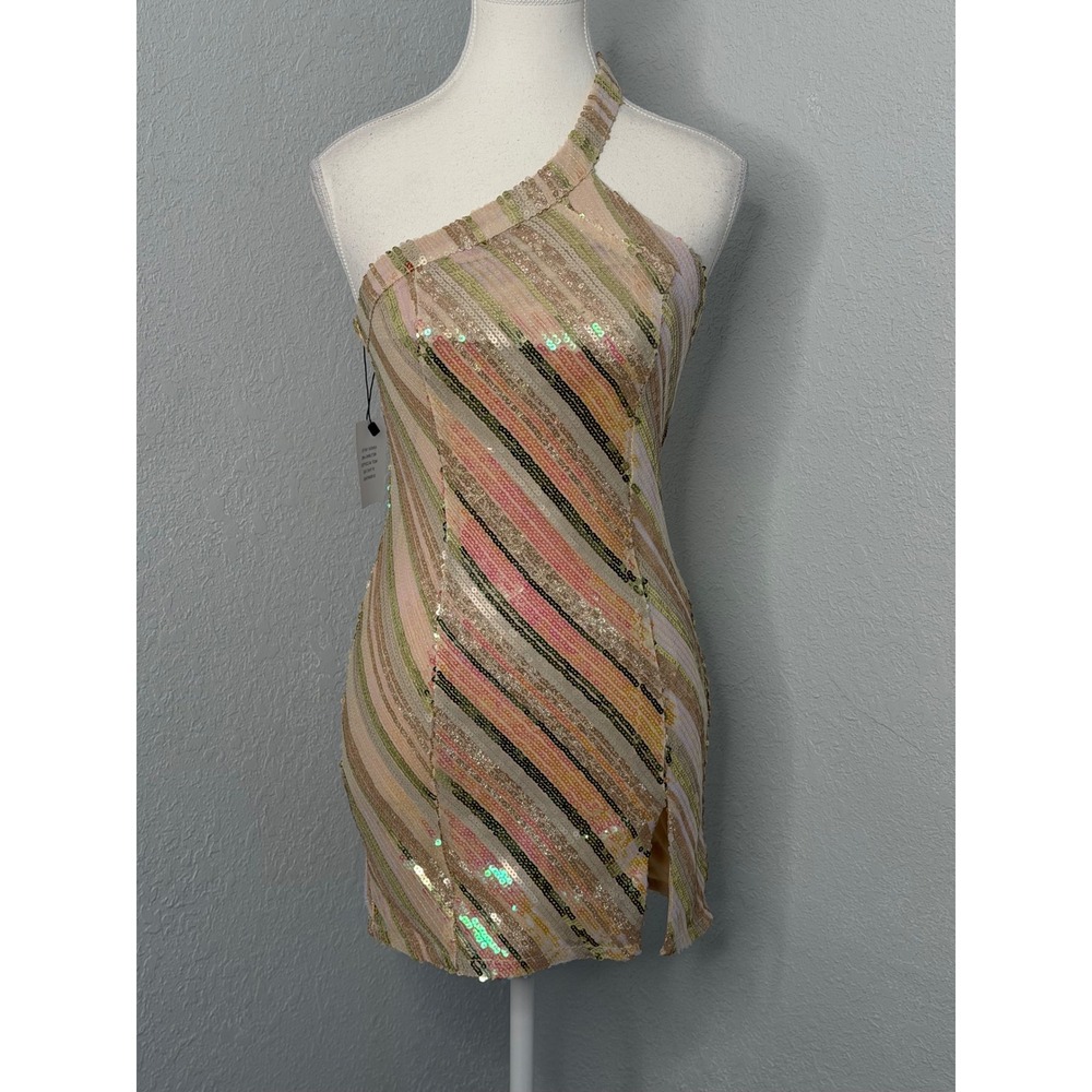 Superdown Cicely One Shoulder Sequin NWT XS